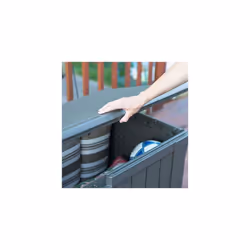 Lifetime 60089 439 Litre (116-Gallon) Storage Box for Indoor or Outdoor Use Rigid Dual-Wall HDPE - Dark Brown