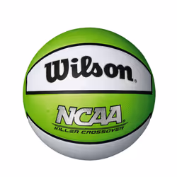 WILSON NCAA Killer Crossover Outdoor Basketball - Size 5 - 27.5  Lime/White