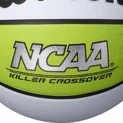 WILSON NCAA Killer Crossover Outdoor Basketball - Size 5 - 27.5  Lime/White