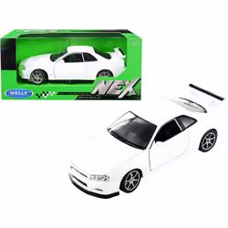 Welly Nissan Skyline GT-R (R34) RHD (Right Hand Drive) White NEX Models 1/24 Diecast Model Car