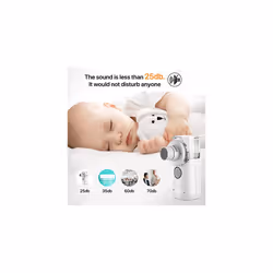 Portable Nebuliser Machine for Adults and Kids,Handheld Steam Inhaler for Home Use Only, Cool Mist Atomizer with Storage Bag, Ultra-Quiet and