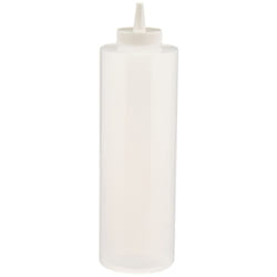 Winco 6-Piece Squeeze Bottles  24-Ounce  Clear Medium