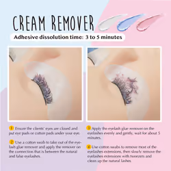 Lyon Lash Pro Gentle Eyelash Extension Cream Remover 15g 0.51fl. oz | Removes Lash Extension Glue Effectively| Low Irritation for Sensitive Skin | Ess