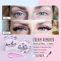 Lyon Lash Pro Gentle Eyelash Extension Cream Remover 15g 0.51fl. oz | Removes Lash Extension Glue Effectively| Low Irritation for Sensitive