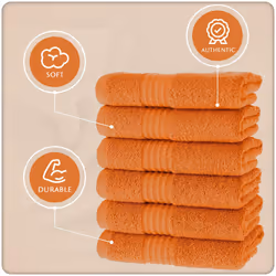 MAURA Basics Turkish Cotton Washcloth Towel Set High Performance Bathroom Essentials with Hanging Loops  Standard Size 13 x13   Ideal for Daily Comfor