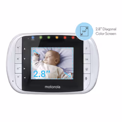 motorola MBP33S Wireless Video Baby Monitor with 2.8-Inch Color LCD  Zoom and Enhanced Two-Way Audio  720p