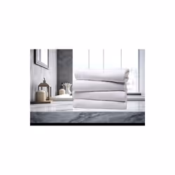 Dan River 5514WH4PC 4 Piece Embossed Microfiber Bath Towel Set, White - One Size