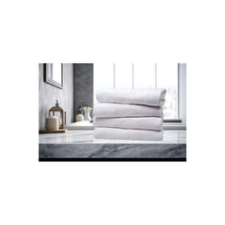 Dan River 5514WH4PC 4 Piece Embossed Microfiber Bath Towel Set, White - One Size
