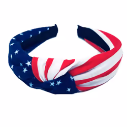 Shimmer Anna Shine Red White and Blue Patriotic American Flag Twist Headband USA American Flag Headband