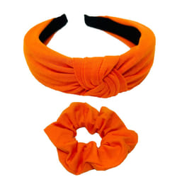 Shimmer Anna Shine Fall Orange Headbands and Scrunchies for Women and Girls Orange Headband and Scrunchie