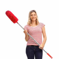 DELUX Microfiber Feather Duster Extendable Cobweb Duster with 100 inches Extra Long Pole Bendable Head & Scratch-Resistant H ...