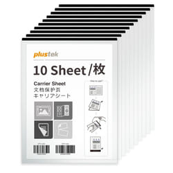 Plustek Document Carrier Sheets Pack (10 pcs) A4 / Letter Size - Protects Fragile Paper and A3 Size Document by Folding - Support Epson  Bro
