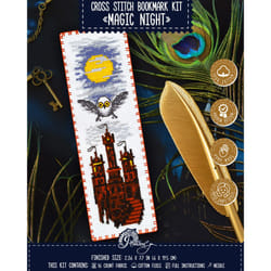 Povitrulya Counted Cross Stitch Kit Magic Night - DIY Bookmark Set for Hand Embroidery