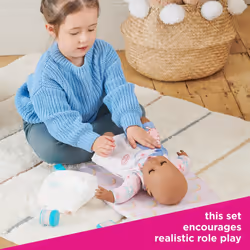 Ultimate Care Kit for Dolls: Authentic Play with Rainbow Cushioned Cha