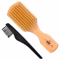 Kent OG4 Rectangular Beachwood Gentlemen's Hair Brush and Facial Brush for Beard Care - Exfoliating Natural Boar Bristle Brus ...