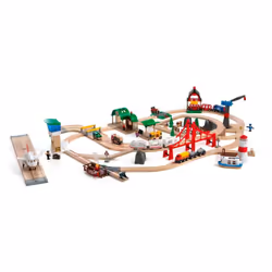 BRIO World 33766 Deluxe Railway Set - Ultimate Wooden Train Adventure
