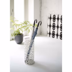 Yamazaki Home Slim Freestanding Umbrella Stand | Steel  Small  White