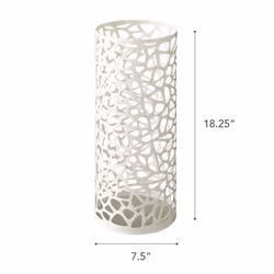 Yamazaki Home Slim Freestanding Umbrella Stand | Steel  Small  White