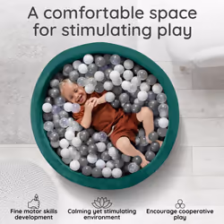 Fulton & Ivy Premium Baby and Toddler Ball Pit (35x11.8) | Easy to Clean Memory Foam Ball Pit Made with Non-Toxic Materials | Durable Ball Pits for To