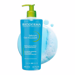 Bioderma Sebium Purifying Cleansing Foaming Gel 500ml | Deep Cleanser for Combination to Oily Skin, Controls Oil & Prevents B ...