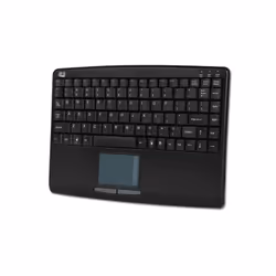 Adesso SlimTouch 410 - Mini Touchpad Keyboard (Black, USB), Mini, Wired, USB, Membrane, QWERTY, Black