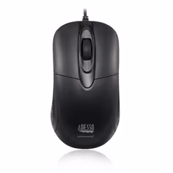 Adesso iMouse W4 - Waterproof Antimicrobial Optical Mouse, Ambidextrous, Optical, USB Type-A, 1000 DPI, Black