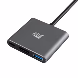 Adesso AUH-4010 laptop dock/port replicator USB 3.2 Gen 1 (3.1 Gen 1) Type-C Grey - Additional view 5