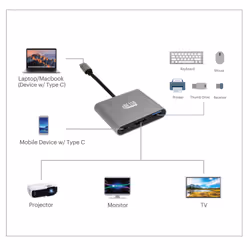 Adesso AUH-4010 laptop dock/port replicator USB 3.2 Gen 1 (3.1 Gen 1) Type-C Grey - Additional view 7