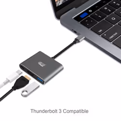 Adesso AUH-4010 laptop dock/port replicator USB 3.2 Gen 1 (3.1 Gen 1) Type-C Grey - Additional view 8