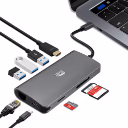 Adesso AUH-4030 laptop dock/port replicator USB 3.2 Gen 1 (3.1 Gen 1) Type-C Grey - Additional view 8