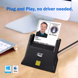 Adesso SCR-300 smart card reader Indoor USB USB 2.0 Black - Additional view 7