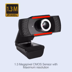 Adesso CyberTrack H3 webcam 1.3 MP 1280 x 720 pixels USB 2.0 Black, Red - Additional view 4