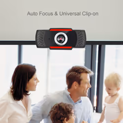 Adesso CyberTrack H3 webcam 1.3 MP 1280 x 720 pixels USB 2.0 Black, Red - Additional view 6