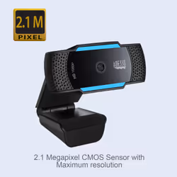 Adesso CyberTrack H5 webcam 2.1 MP 1920 x 1080 pixels USB 2.0 Black, Blue - Additional view 4