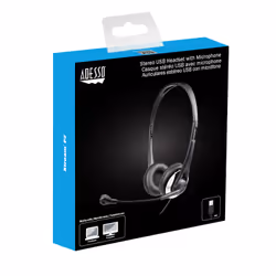 Adesso Xtream P2 Headset Wired Head-band Office/Call center USB Type-A Black - Additional view 4