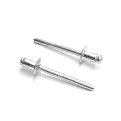 ISPINNER 100pcs 3/16 x 1/4 Aluminum Blind Rivets  4.8 x 6mm Pop Rivets  Pack of 100 Silver