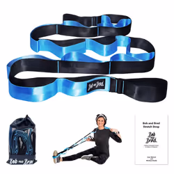 BOB AND BRAD Stretch Strap, 12 Loop Yoga Stretch Strap, Non-elastic Stretch Strap for Stretching, Physical Therapy, Pilates,  ...