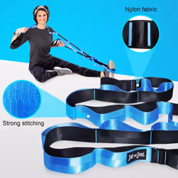 BOB AND BRAD Stretch Strap, 12 Loop Yoga Stretch Strap, Non-elastic Stretch Strap for Stretching, Physical Therapy, Pilates, Dance, Gymnastics, and A
