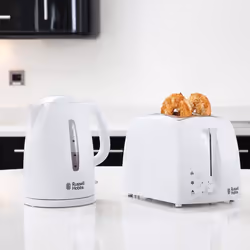 Russell Hobbs 21270 Textures Plastic Kettle, 1.7 Litre, 3000 W, White[Energy Class A]