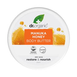 Manuka Honey Body Butter, Moisturising, Dry Skin, Mens, Womens, Natural, Vegetarian, Cruelty-Free, Paraben & SLS-Free, Organic, 200ml