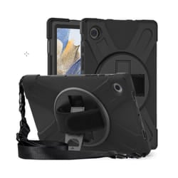 MAXCases Shield Case for Samsung Galaxy Tab A11 (2025) w/ Hand strap, shoulder strap & screen protector (Black)