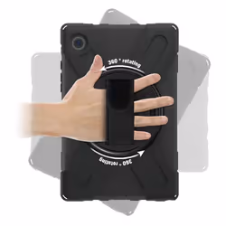 MAXCases Shield Case for Samsung Galaxy Tab A11 (2025) w/ Hand strap, shoulder strap & screen protector (Black) - Additional view 3