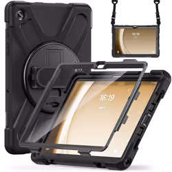 MAXCases Shield Case for Samsung Galaxy Tab A11 PLUS (2025) w/ Hand strap, shoulder strap & screen protector (Black) - Additional view 4