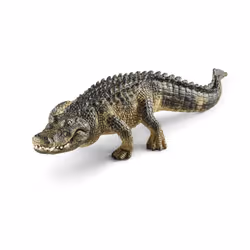 Schleich Wild Life Realistic Alligator Figurine with Movable Jaw - Detailed Alligator Toy Figure Durable for Education and F ...