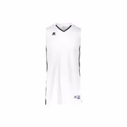 Russell 4B1VTM.WNA.2XL Adult Legacy Basketball Jersey, White & Navy - 2XL