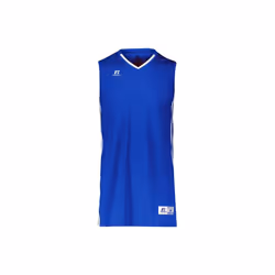 Russell 4B1VTM.ROW.M Adult Legacy Basketball Jersey, Royal & White - Medium