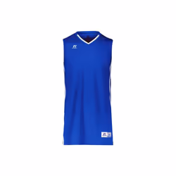 Russell 4B1VTM.ROW.S Adult Legacy Basketball Jersey, Royal & White - Small