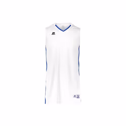 Russell 4B1VTM.WRO.XL Adult Legacy Basketball Jersey, White & Royal - Extra Large