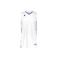 Russell 4B1VTM.WRO.XL Adult Legacy Basketball Jersey, White & Royal - Extra Large