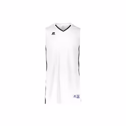 Russell 4B1VTB.WBK.L Youth Legacy Basketball Jersey, White & Black - Large